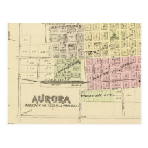 Aurora, Phillips, an Hampton, Nebraska Post Card