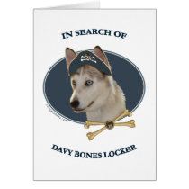 Ausky Dog Davy Bones Card