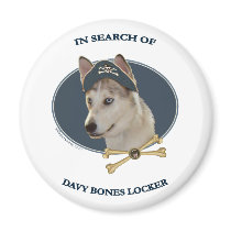 Ausky Dog Davy Bones Refrigerator Magnet