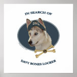Ausky Dog Davy Bones Posters