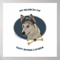 Ausky Dog Davy Bones Posters