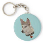 Ausky Dog Pawprint Heart Keychains