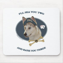 Ausky Dog Poker Pirate Mousepads