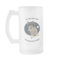Ausky Dog Poker Pirate Coffee Mugs