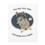 Ausky Dog Poker Pirate Postcard
