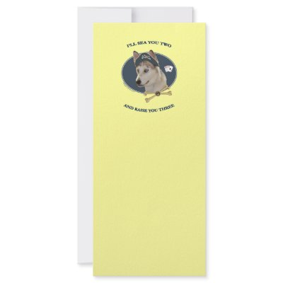 Ausky Dog Poker Pirate Rack Card by HappyDoggies
