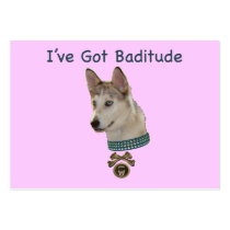 Ausky Dog with Baditude Business Card Templates