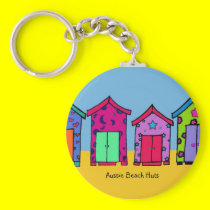 Aussie Beach Huts keychain keychains