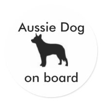 Aussie Dog on board stickers