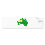 Aussie Flag Map Bumper Sticker