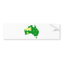 Aussie Flag Map Bumper Sticker
