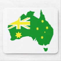 Aussie Flag Map Mouse Pads
