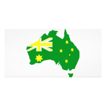 Aussie Flag Map Photo Cards
