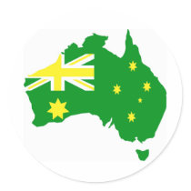 Aussie Flag Map Sticker