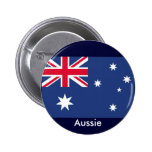 Aussie flag pinback buttons