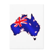 aussie flag postcard