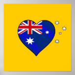 Aussie heart of Australia Aussie Oi Love Poster