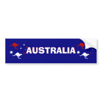 Aussie Kangaroo and Southern Cross  Bumper Sticker