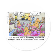 Aussie Kangaroo Wineries Funny Gifts & Tees stickers