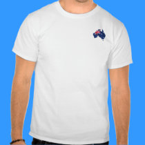 Aussie map flag t-shirts