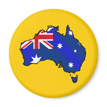 Aussie Map of Australia Oz flag gifts Refrigerator Magnet