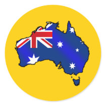 Aussie Map of Australia Oz flag gifts Stickers