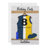 Aussie Rules Jersey Birthday party invitations