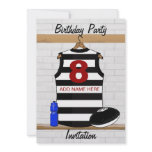 Aussie Rules Jersey Birthday party invitations