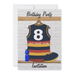 Aussie Rules Jersey Birthday party invitations
