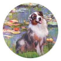 Aussie Shep 1 - Lilies #2 Round Sticker