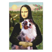 Aussie Shep 1 - Mona Lisa Greeting Cards