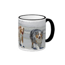 Aussies - 1st Day of Summer Beach Stroll Coffee Mug