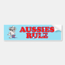 Aussies Rule Bumper Stickers