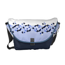 Austen Blues Ribbons & Flowers Rickshaw Messen rickshaw messenger bags