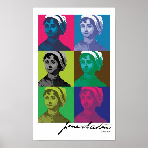 AustenPop -- Jane Austen, Warhol style Posters