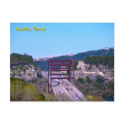 Austin 360 Bridge Postcards by WillCainStudios