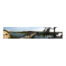 postcard - A panoramic shot of the highway 360 bridge in Austin, TX.