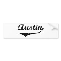 Austin black text bumper stickers