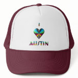 Austin -- Blue Green & Burgundy Hat