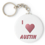 Austin -- Burgundy Keychains