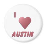 Austin -- Burgundy Magnet