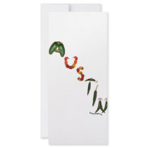 Austin Chili Peppers Rack Card Template