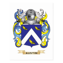 Austin Coat of Arms (Family Crest) Postcards