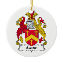 Austin Family Crest Christmas Tree Ornaments