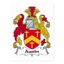 Austin Family Crest Postcard
