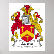 Austin Family Crest Poster