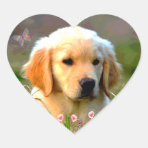 Austin Golden Labrador Puppy Sticker