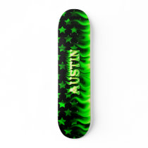 Austin green fire Skatersollie skateboard