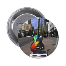 Austin Guitar Pinback Button