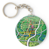 Austin Map Key Chain